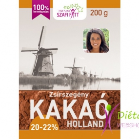 Szafi fitt holland kakaópor (20-22% kakaóvaj tartalom) 200g